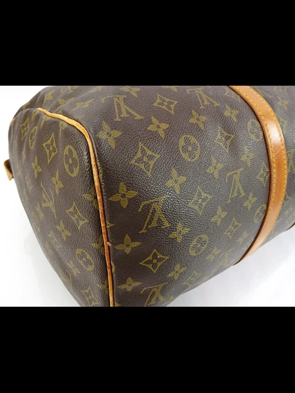 Louis Vuitton Monogram Canvas Duffel with Tan Leather Trim
